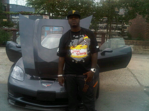 Jae Millz Pictures At Video Shoot Wearing Free Weezy T Shirt