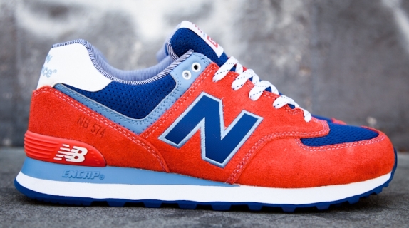 blue and white new balance 574