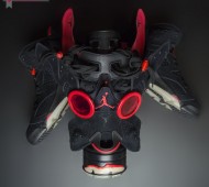 Air Jordan VI (6) "Black Infrared" Gas Mask by Freehand Profit