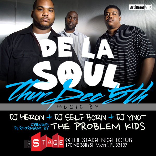 Dec. 5th De La Soul Live At The Stage For Art Basel Weekend