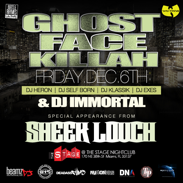 Dec. 6th Ghostface Killah Live At The Stage Art Basel Weekend