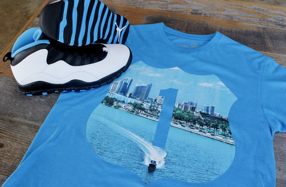 powder blue jordan shirt