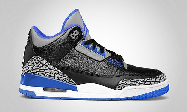 sports blue 3s