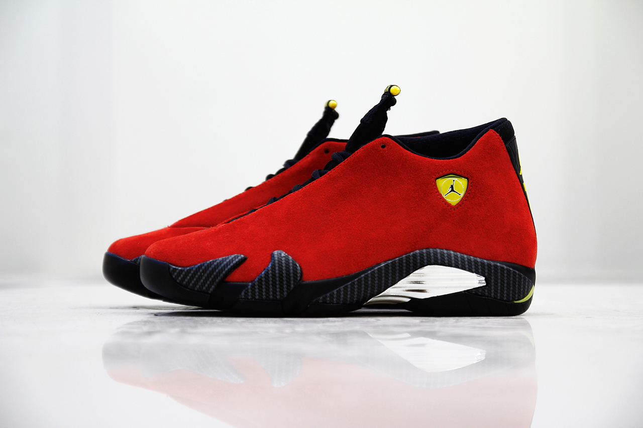 jordan 14 yellow ferrari clothing