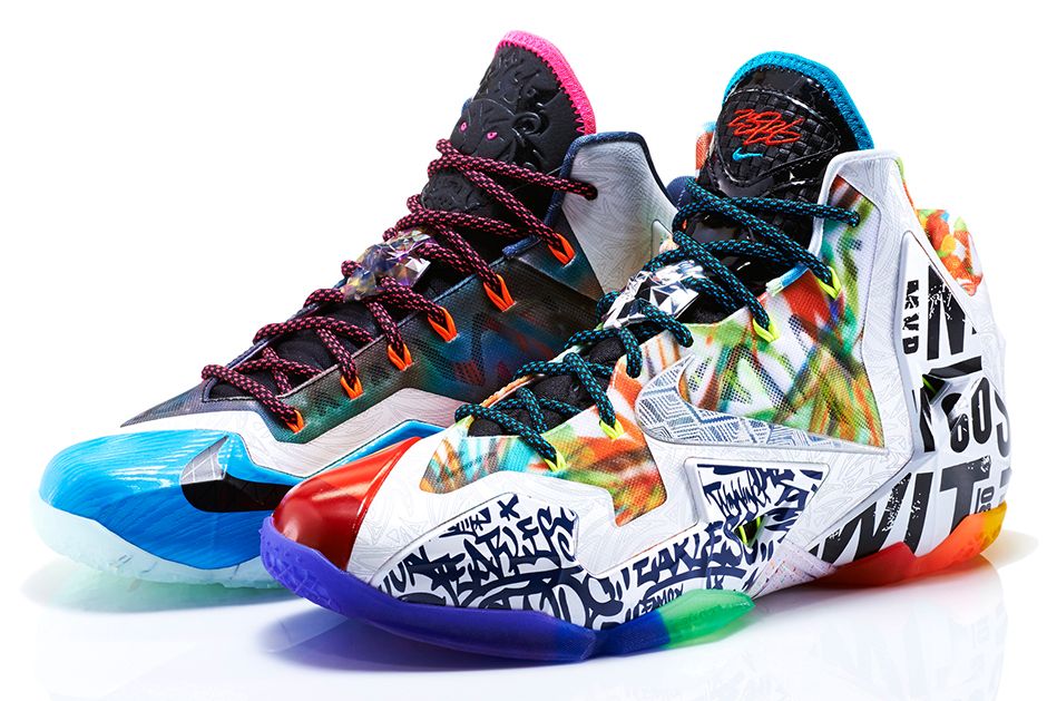 Lebron james shop mitch match shoes