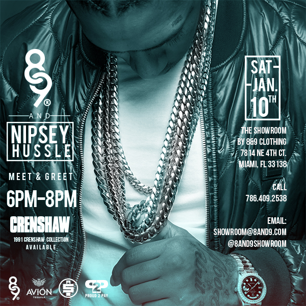 Nipsey Hussle "Crenshaw" Pop-Up Shop x Meet & Greet Miami